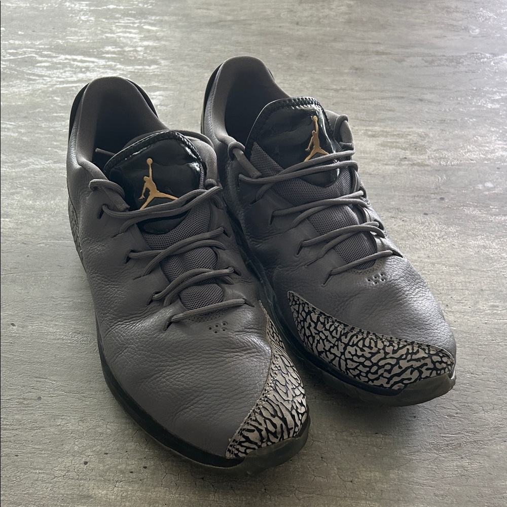 Jordan Black and Gray Men's Sneakers size 13